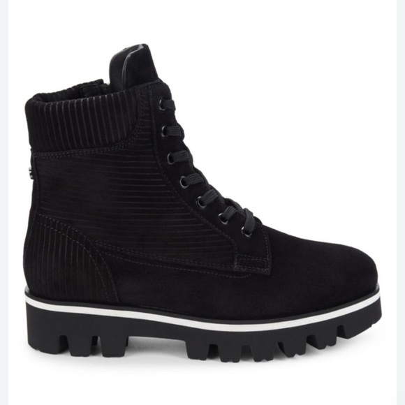 AQUATALIA “Myla” corduroy suede ankle boots black - Picture 1 of 12